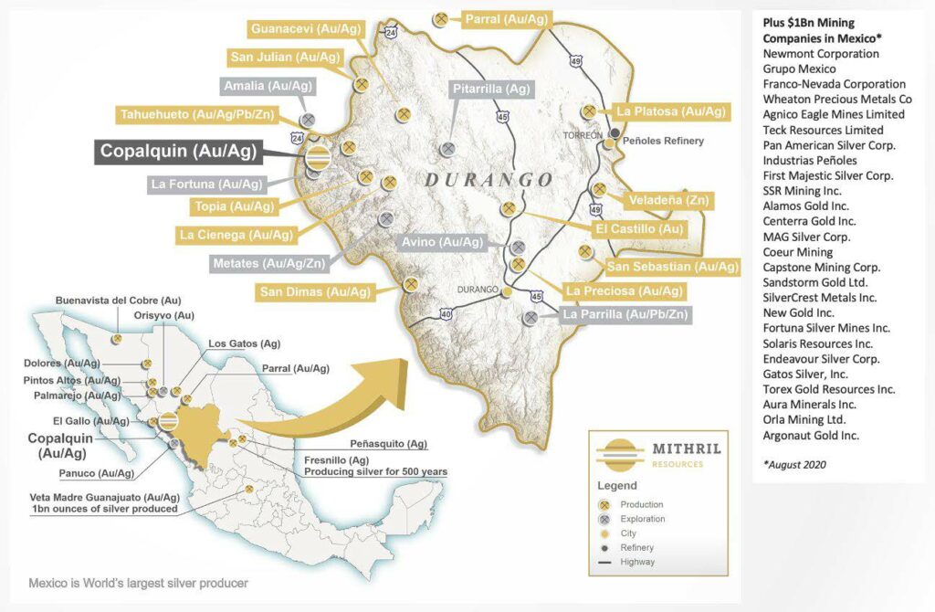 Mithril Silver and Gold proporciona actualización de proyecto en Durango