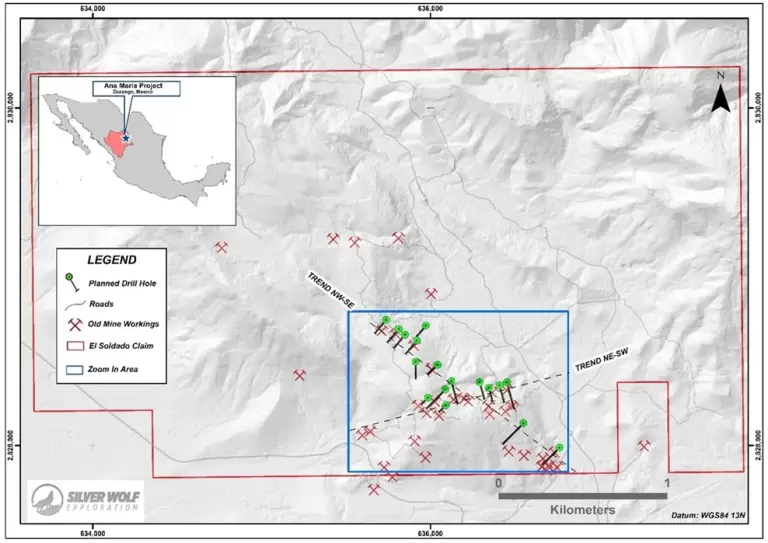 Silver Wolf Exploration anuncia el inicio del programa de perforación inaugural en el Proyecto Ana María