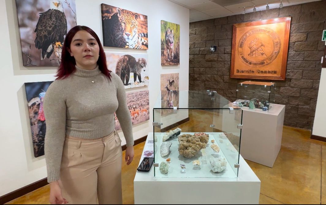 Visitan estudiantes de la Unison Museo de Minerales